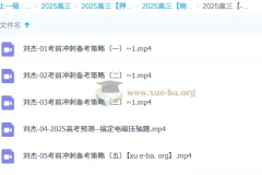 刘杰 2025高三高考物理冲刺班 考前策略与电磁压轴题精讲