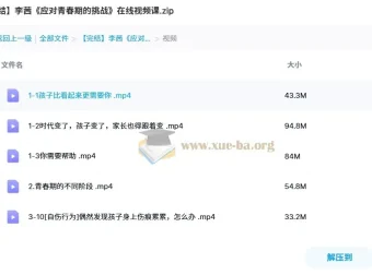李茜《应对青春期的挑战》视频课程