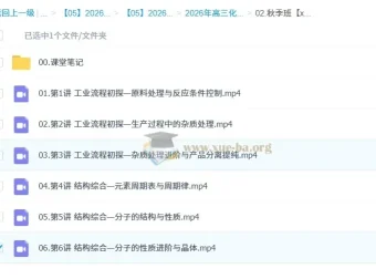 林森 2026高三化学一轮A+尖端S冲顶秋季班（持续更新）