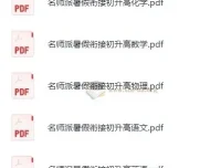 初升高名师派暑假衔接资料包（语数英物化五科）