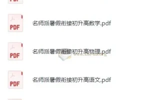 初升高名师派暑假衔接资料包（语数英物化五科）