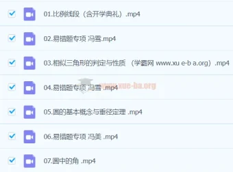 冯美2023初三数学A+暑假班课程资料