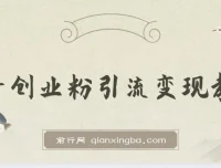 抖音创业粉引流卖课玩法拆解教程