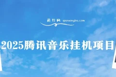 2025腾讯音乐人挂机项目，独家技术稳定收益，小白可轻松上手