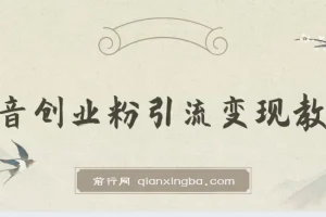 抖音创业粉引流卖课玩法拆解教程