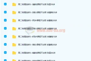高二物理选修3-1至3-5基础同步满分课程313讲