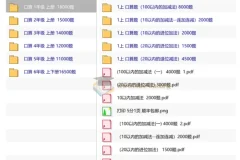 小学数学1-6年级上册《口算专项训练》多题型练习资料
