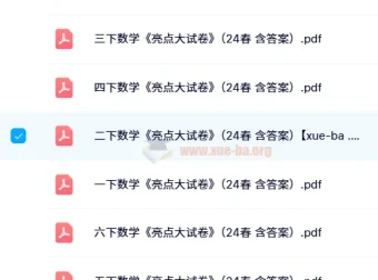 24春1-6年级下册数学《亮点大试卷》含答案 全学段同步练习
