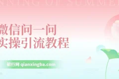微信问一问实操引流教程，20分钟引流80+，日引流1000+，手把手教你抓住新流量风口