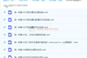 2024高中数学 杨震 高一 春季班 系统课程