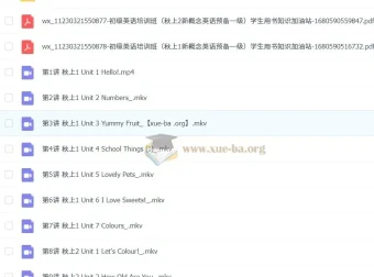 【2023秋上幼升一】小学英语一年级新概念英语预备一级 闫舒月