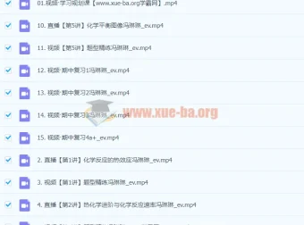 2024高二化学冯琳琳秋季班课程笔记与视频合集