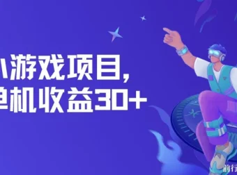 小游戏项目实操教程：单机收益30+，独家养号方法，小白可批量操作