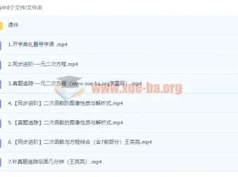 2023初三数学秋季系统课 王亮亮 猿辅导同步进阶