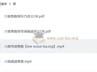 2025刘晓燕四六级急救班（保命班）6月12月双考季合集