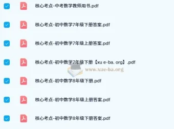 核心考点·初中数学全年级精讲资料