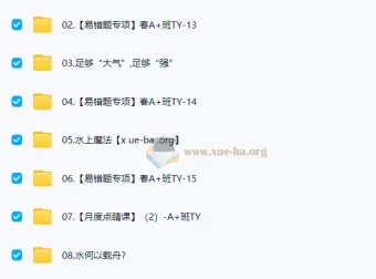 【2025初二春下】自然科学自主学习TY·A+课程资源