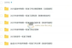 2025新高考物理一轮复习资料合集：考点精讲与配套讲义