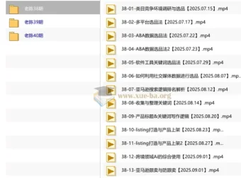 老陈聊跨境·亚马逊实操通关训练营（38-40期合集）