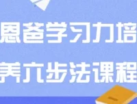 恩爸学习力培养六步法课程：系统提升孩子学习力与自驱力