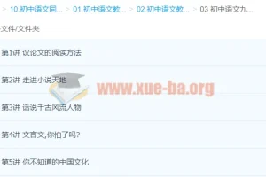 初中语文九年级系统课程·赵成程精讲