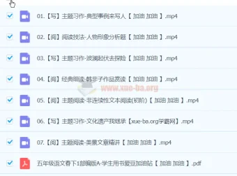 2024春下五年级语文A+班 张琪课程资料合集