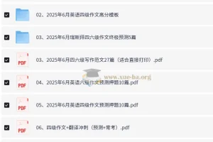 2025大学英语四六级冲刺高分模板与作文预测合集