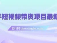 快手短视频带货项目实操指南，新手零基础也能快速上手，稳定增收不难