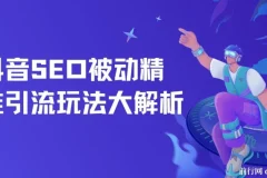 抖音SEO被动精准引流玩法详解，抖音精准引流推广实操指南