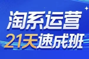0基础淘系运营21天速成班：从开店到爆款，每月更新实战技术