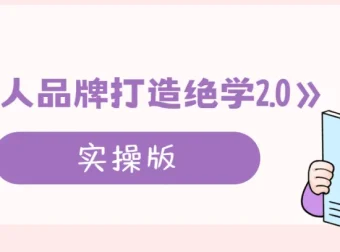 个人品牌打造绝学2.0实操版：从定位到变现的系统课程
