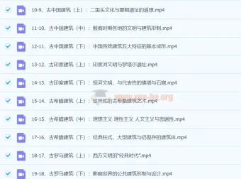 王受之教授：世界建筑文明史（古典篇）完结37集