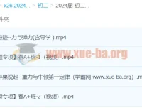 2024初二物理何勇A+寒假班（春上）系统课程