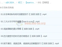 2024中考英语复习冲刺课程完结版