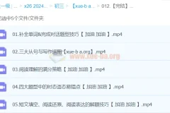2024中考英语复习冲刺课程完结版
