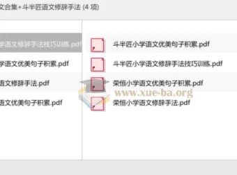 荣恒小学语文合集与斗半匠语文修辞手法专项训练资料