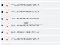 1-6年级小学语文数学英语 重点知识归纳与考试要点汇总