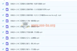 2024高三数学冲刺：肖晗A+寒假班二轮精讲全攻略