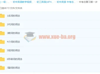 初中英语中考总复习五步全攻略