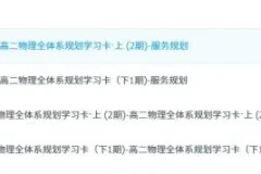 李楠高二物理全体系规划学习卡（2022-2023）知识视频课程