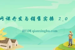 网课开发与销售实操2.0：从零打造爆款课程全流程指南