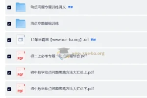 初中数学动点压轴专项精讲精练