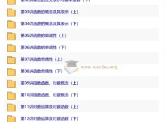 学而思精讲系列：人教版高中数学全套视频课程（60讲含讲义）