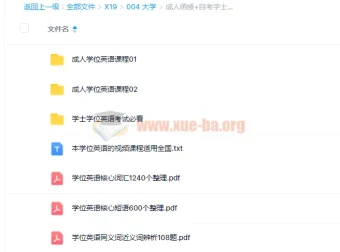 成人函授与自考学士学位英语课程（全国通用）19.7G视频教程