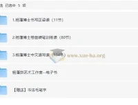 杨藩博士汉字硬笔书写速成课（完整版）