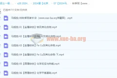 2024高三高考化学 马旭悦 秋季班 系统复习课程