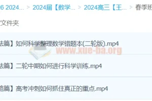 2024高三高考数学 王伟数学二轮精讲春季班