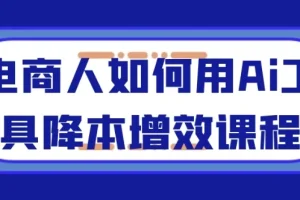 电商人AI工具实战课：从爆款打造到全域运营的降本增效指南