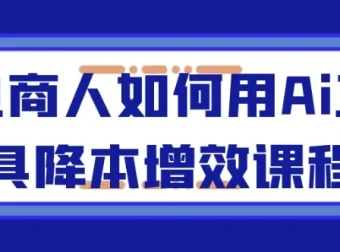 电商人AI工具实战课：从爆款打造到全域运营的降本增效指南