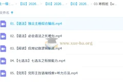 2026高二英语寒假班 张彩琪精讲 读后续写+完形+语法专项突破